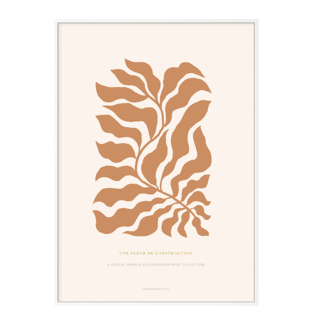 Poster. Fleur de abstraction No. 6 - Brown