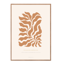Poster. Fleur de abstraction No. 6 - Brown