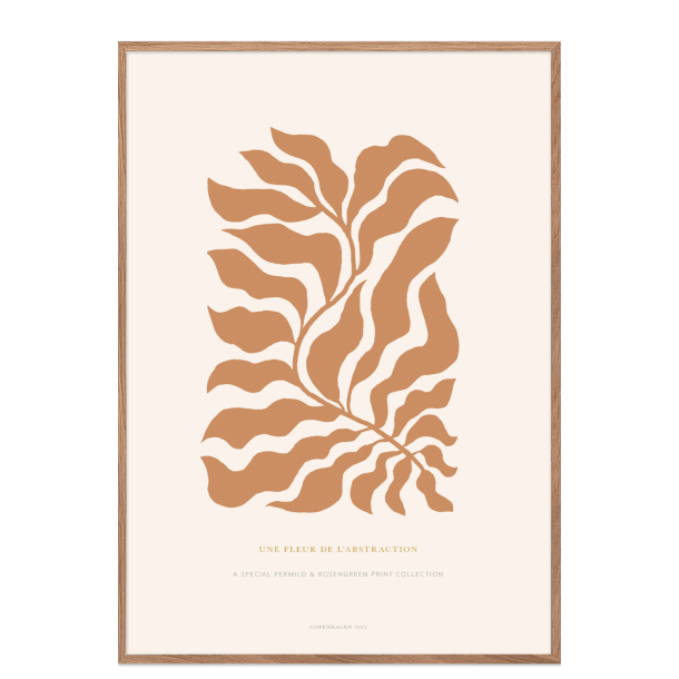 Poster. Fleur de abstraction No. 6 - Brown