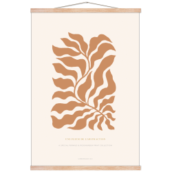 Poster. Fleur de abstraction No. 6 - Brown