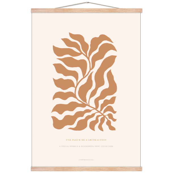 Poster. Fleur de abstraction No. 6 - Brown