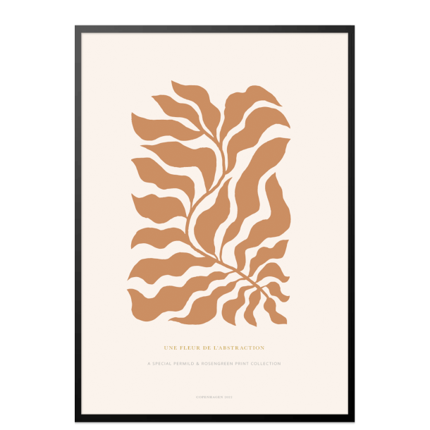 Poster. Fleur de abstraction No. 6 - Brown