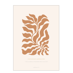 Poster. Fleur de abstraction No. 6 - Brown