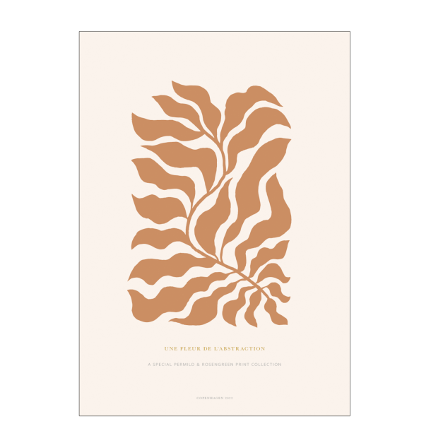 Poster. Fleur de abstraction No. 6 - Brown