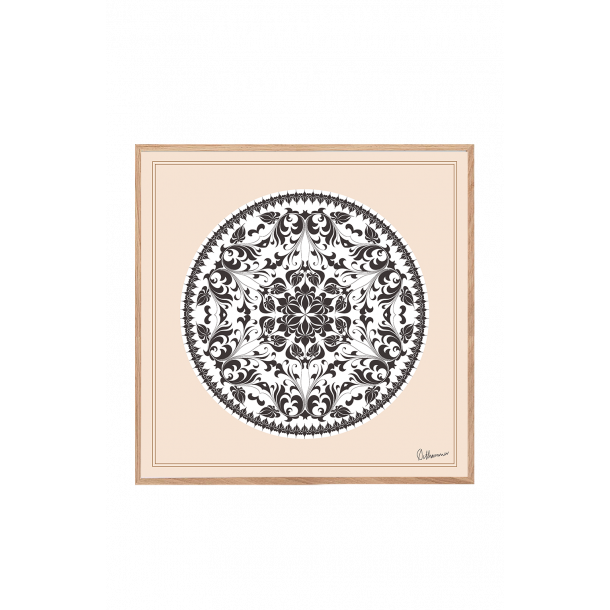 Lace. Dark brown and sand