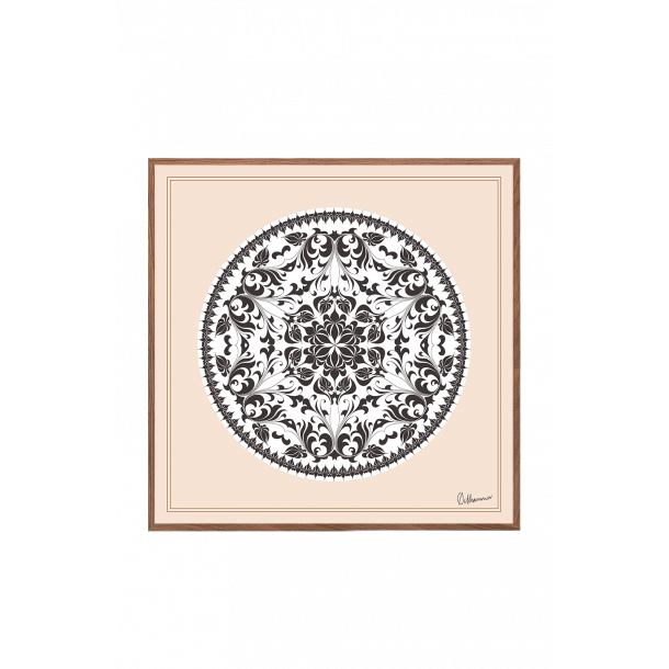 Lace. Dark brown and sand