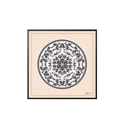 Lace. Dark brown and sand