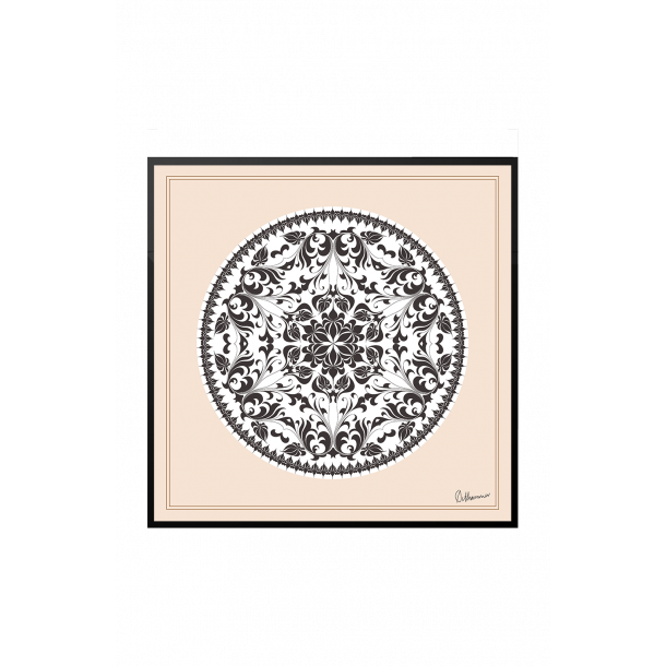 Lace. Dark brown and sand