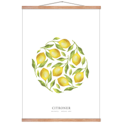 Flere citroner akvarel