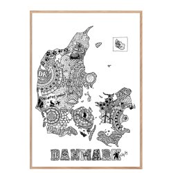 Danmark illustration - plakat