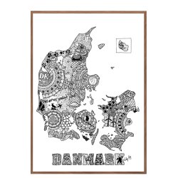 Danmark illustration - plakat