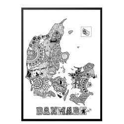 Danmark illustration - plakat