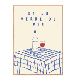 Plakat. Et un verre de vin.