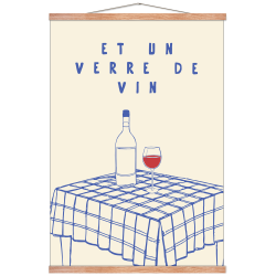 Plakat. Et un verre de vin.
