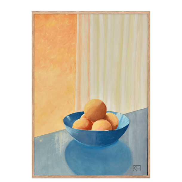 Plakat med ferskner i skl