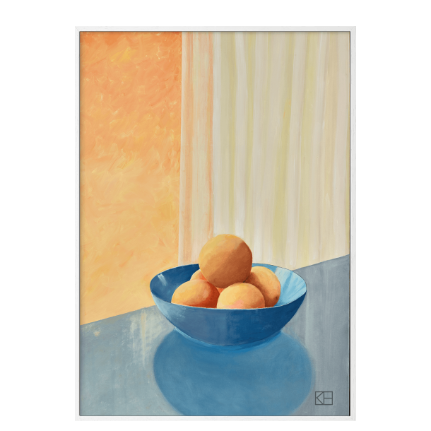 Plakat med ferskner i skl