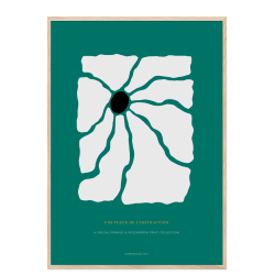 Poster. Fleur de abstraction No. 3 - Green