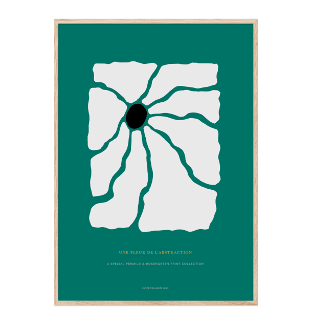 Poster. Fleur de abstraction No. 3 - Green