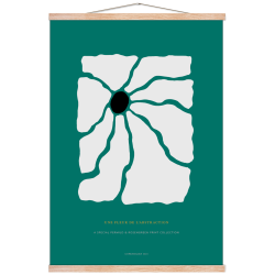 Poster. Fleur de abstraction No. 3 - Green