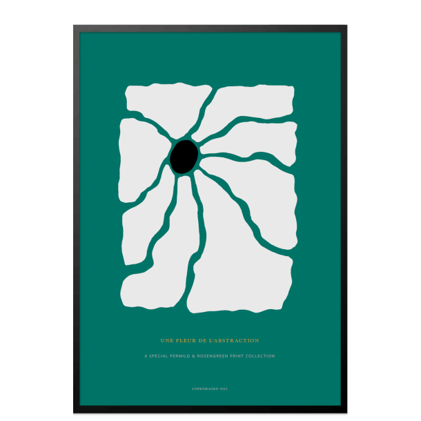Poster. Fleur de abstraction No. 3 - Green