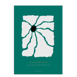 Poster. Fleur de abstraction No. 3 - Green