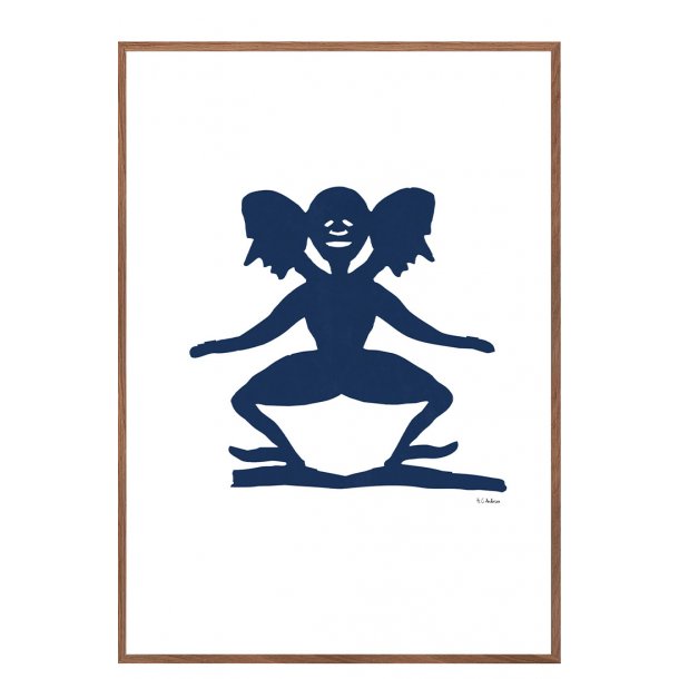 3 hovedet mand, HC Andersen papirklip. Plakat