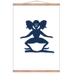 3 hovedet mand, HC Andersen papirklip. Plakat