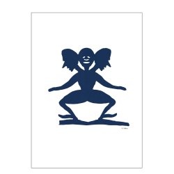 3 hovedet mand, HC Andersen papirklip. Plakat