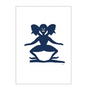 3 hovedet mand, HC Andersen papirklip. Plakat