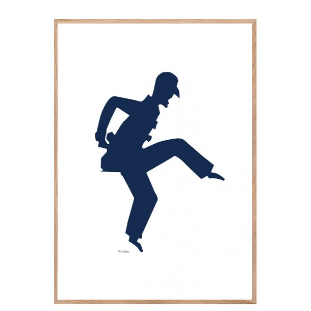 Selvportrt, HC Andersen papirklip. Plakat