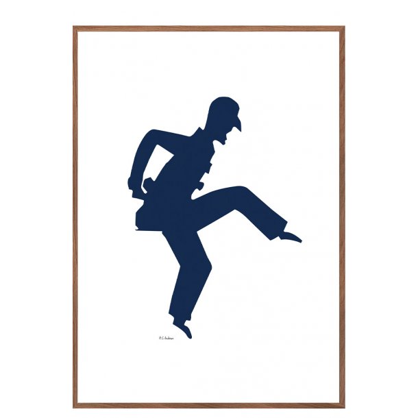 Selvportrt, HC Andersen papirklip. Plakat