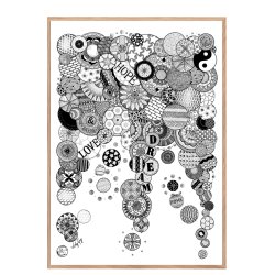 Hope - love - dream illustration - plakat