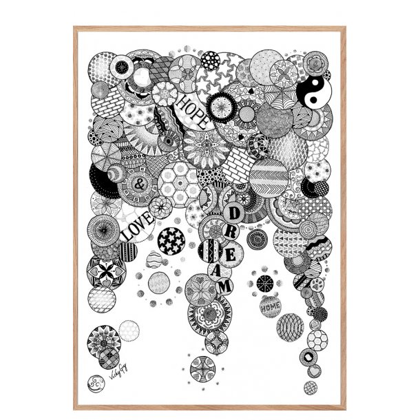 Hope - love - dream illustration - plakat