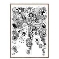 Hope - love - dream illustration - plakat