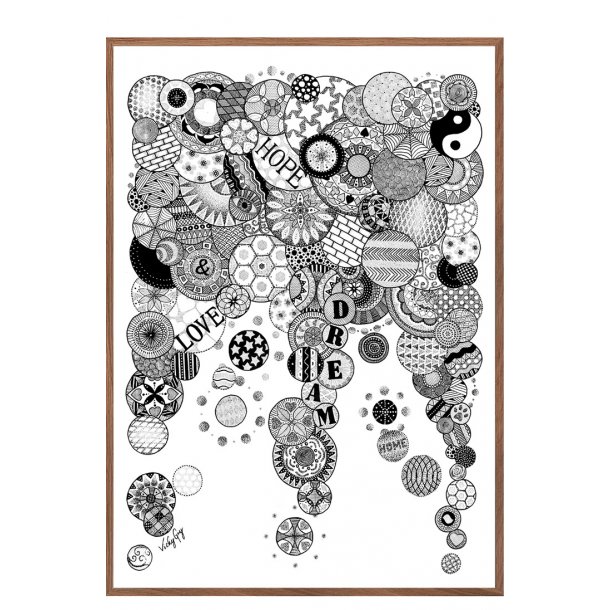 Hope - love - dream illustration - plakat