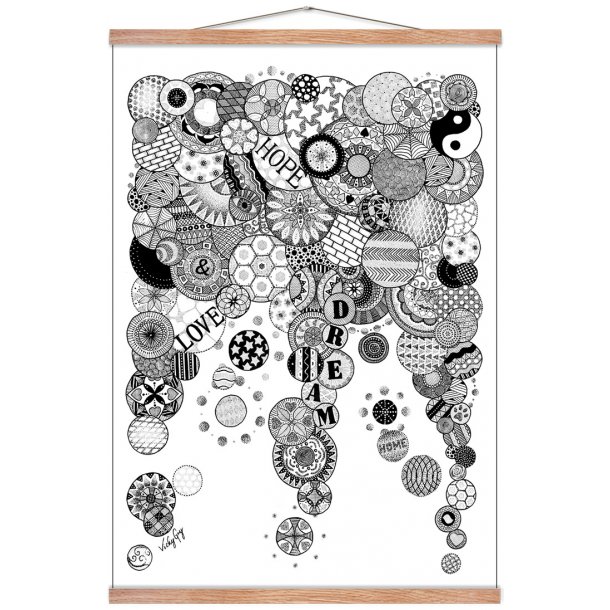 Hope - love - dream illustration - plakat