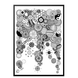 Hope - love - dream illustration - plakat