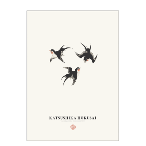 Kleine Schwalben. Hokusai