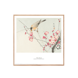 Ohara Koson. Japansk trsnit: Songbird on blossom branch