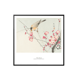 Ohara Koson. Japansk trsnit: Songbird on blossom branch