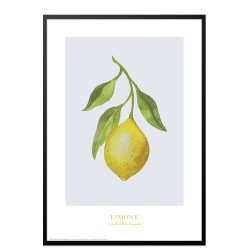 Lemon Poster: Limone (blau/grau)