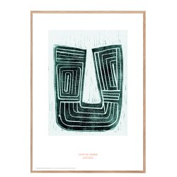 Linolschnitt auf Papier, Kupfer. Auflage drucken.