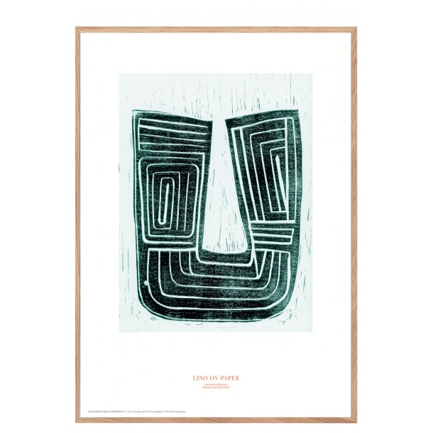 Lino on paper, kobber. Print edition.