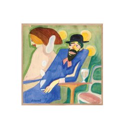 Man and Woman in a bar. Storm P.