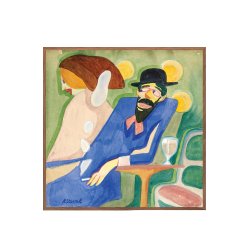 Man and Woman in a bar. Storm P.