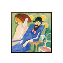 Man and Woman in a bar. Storm P.