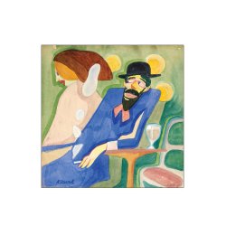 Man and Woman in a bar. Storm P.