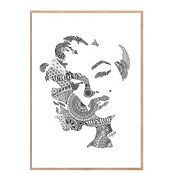 Forventer Arkæologi sælge Marilyn Monroe illustration - plakat - Plakater - Permild & Rosengreen