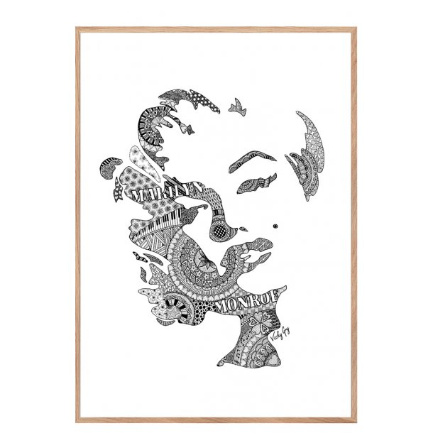 Marilyn Monroe illustration - plakat