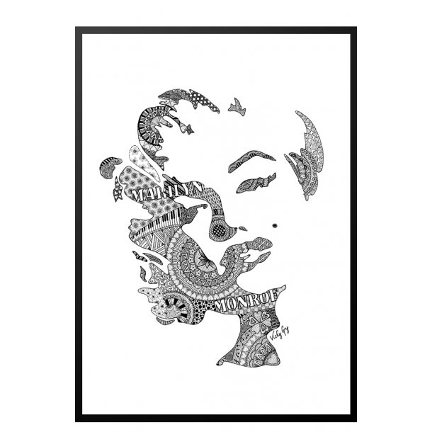 Marilyn Monroe illustration - plakat